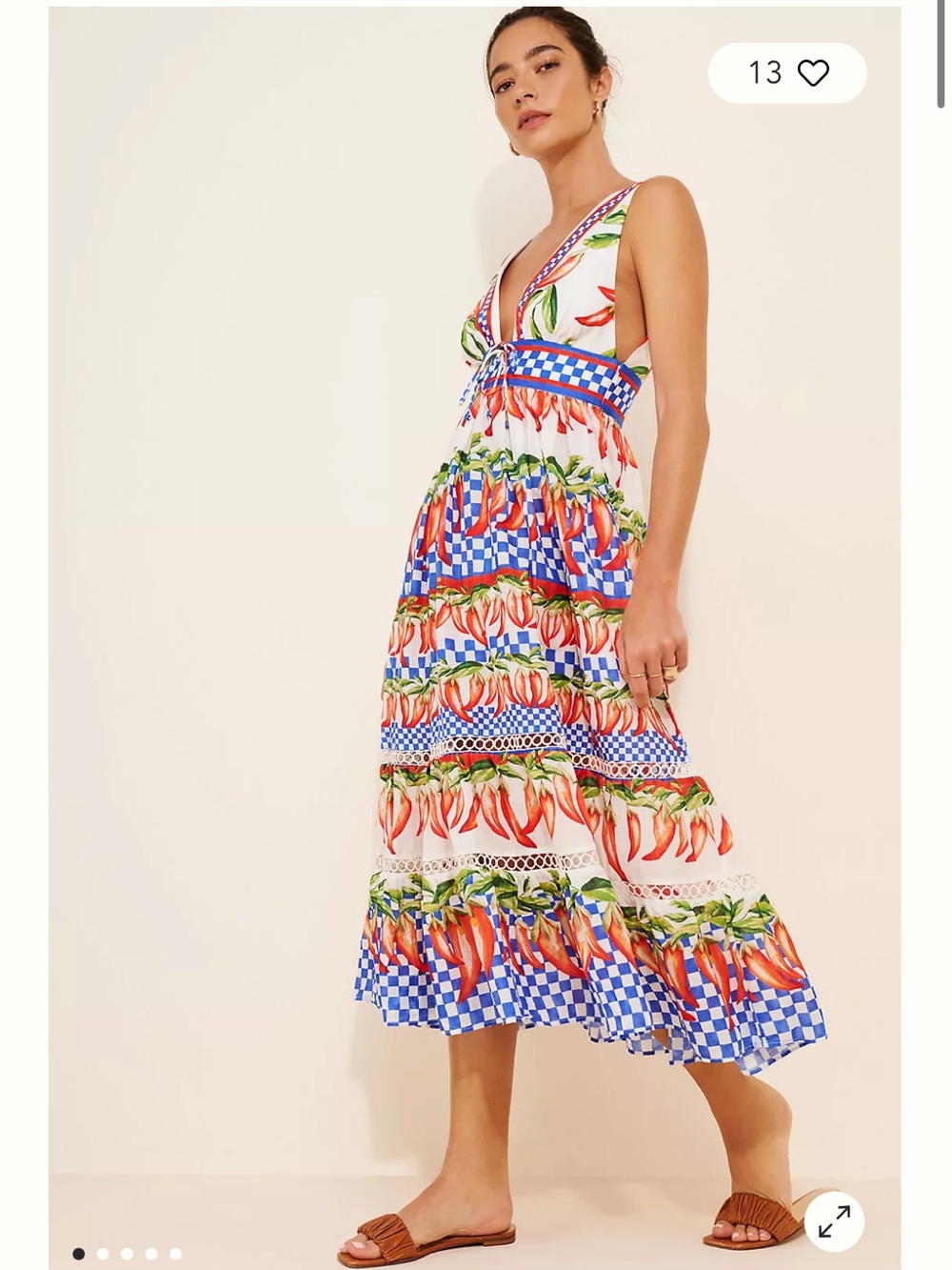 FARM Rio Picnic Peppers Midi Dress